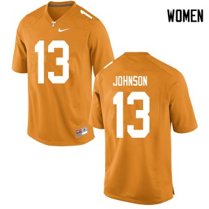 Womens Deandre Johnson Orange UT #13 Football Jerseys