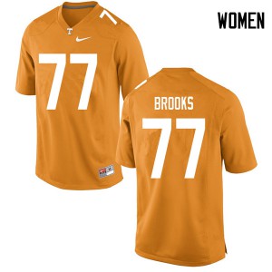 Womens Devante Brooks Orange Tennessee #77 Player Jersey