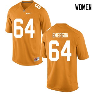 Womens Greg Emerson Orange Tennessee Volunteers #64 Stitched Jerseys