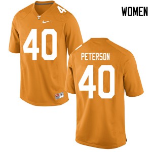 Womens JJ Peterson Orange Tennessee #40 Stitch Jerseys