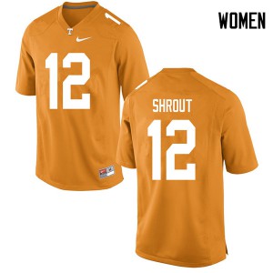 Women's JT Shrout Orange Tennessee Volunteers #12 Football Jersey