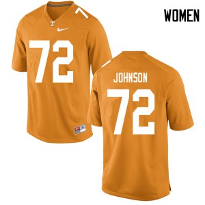 Women's Jahmir Johnson Orange Tennessee #72 Football Jerseys