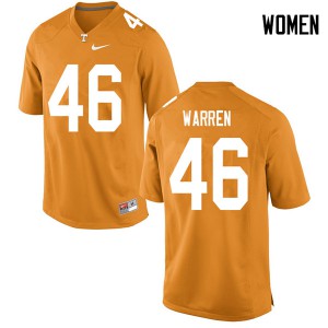 Women Joshua Warren Orange UT #46 Stitched Jersey