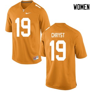 Women Keller Chryst Orange Vols #19 Football Jerseys