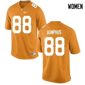 Women LaTrell Bumphus Orange UT #88 Official Jerseys