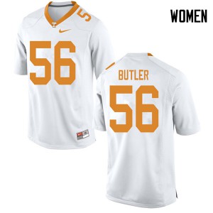 Women Matthew Butler White Tennessee Volunteers #56 Football Jersey