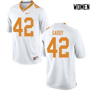 Women's Nyles Gaddy White Tennessee Vols #42 Stitched Jersey