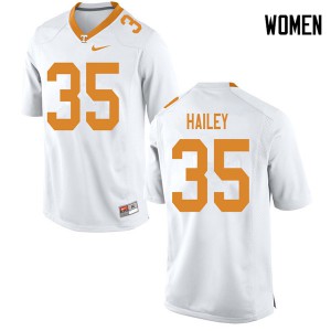 Women Ramsey Hailey White Tennessee Vols #35 Football Jerseys