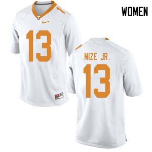 Womens Richard Mize Jr. White Vols #13 Player Jerseys