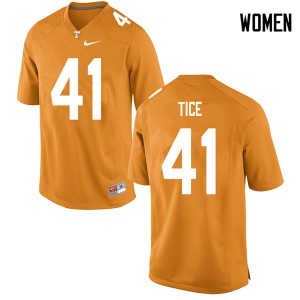 Women's Ryan Tice Orange Tennessee Vols #41 Official Jersey