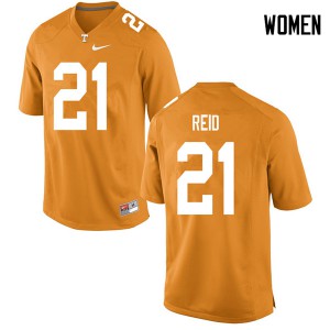 Womens Shanon Reid Orange Tennessee #21 Football Jersey
