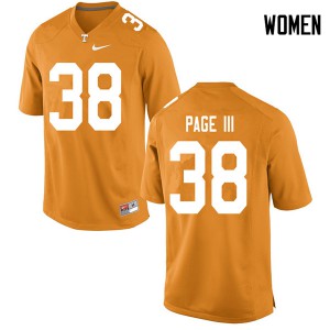Women's Solon Page III Orange Vols #38 Official Jerseys