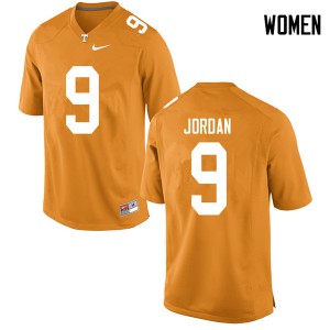 Women Tim Jordan Orange Tennessee #9 Alumni Jersey