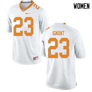 Women Will Ignont White Tennessee #23 NCAA Jerseys