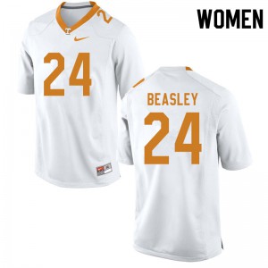Womens Aaron Beasley White Tennessee #24 Player Jerseys
