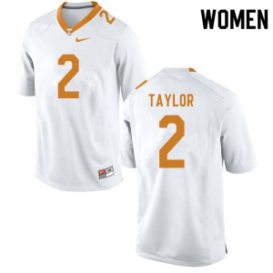 Women Alontae Taylor White Vols #2 Stitched Jersey