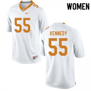 Women's Brandon Kennedy White Tennessee Volunteers #55 Stitch Jerseys