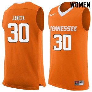 Womens Brock Jancek Orange Vols #30 Basketball Jersey