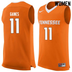 Women Davonte Gaines Orange Tennessee Volunteers #11 University Jersey