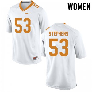 Women Dawson Stephens White Tennessee #53 NCAA Jerseys