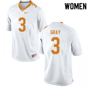 Womens Eric Gray White UT #3 NCAA Jersey