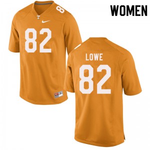 Women's Jackson Lowe Orange Tennessee Vols #82 University Jerseys