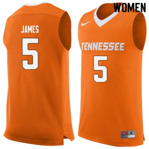 Women's Josiah-Jordan James Orange Tennessee Vols #5 Player Jersey
