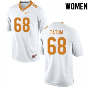 Womens Marcus Tatum White Tennessee #68 Official Jersey