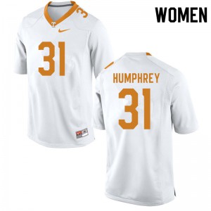 Womens Nick Humphrey White UT #31 College Jerseys