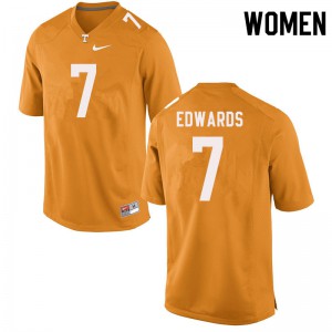 Womens Romello Edwards Orange Vols #7 NCAA Jerseys