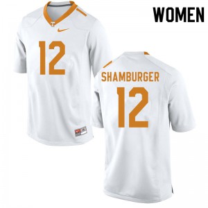 Womens Shawn Shamburger White UT #12 Alumni Jersey