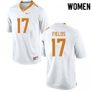 Womens Tyus Fields White Vols #17 Alumni Jerseys