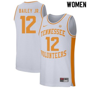 Womens Victor Bailey Jr. White Vols #12 Official Jerseys