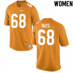 Women's Cade Mays Orange Tennessee Vols #68 Alumni Jerseys