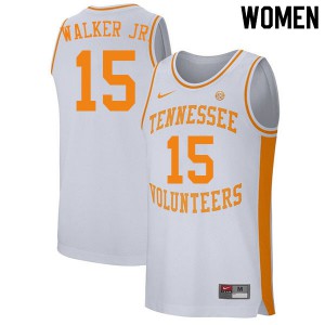 Women Corey Walker Jr. White Tennessee Vols #15 Official Jerseys