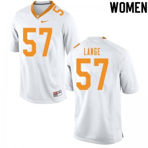 Women's David Lange White Tennessee #57 NCAA Jersey