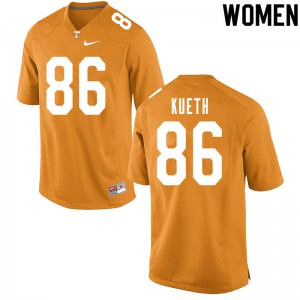 Womens Gatkek Kueth Orange Tennessee Volunteers #86 Player Jerseys