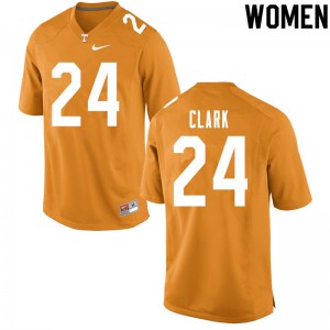 Women's Hudson Clark Orange Tennessee #24 Official Jerseys