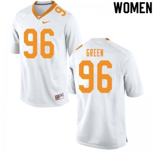 Women Isaac Green White Tennessee Volunteers #96 Player Jersey