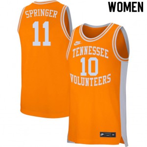 Women Jaden Springer Orange Vols #11 High School Jersey