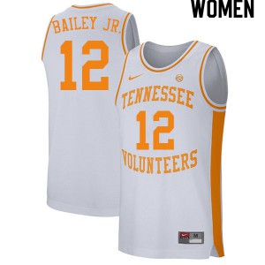 Women Victor Bailey Jr. White Vols #12 Player Jerseys