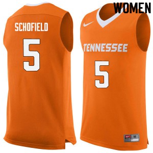 Women's Admiral Schofield Orange UT #5 College Jerseys
