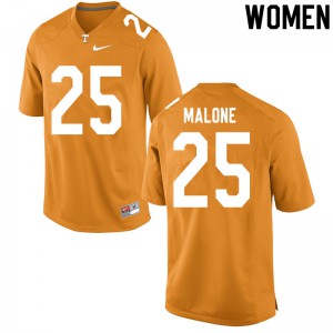 Women's Antonio Malone Orange Tennessee #25 High School Jersey