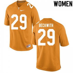 Women Camryn Beckwith Orange Tennessee #29 Stitched Jerseys