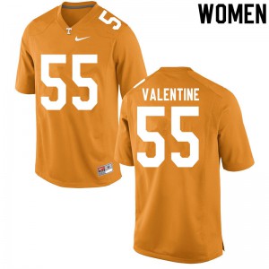 Women Eunique Valentine Orange Tennessee Vols #55 Official Jersey