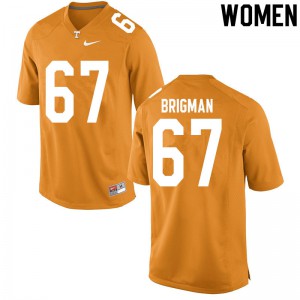 Women's Jacob Brigman Orange Tennessee Volunteers #67 Official Jerseys
