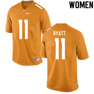 Women's Jalin Hyatt Orange Tennessee Volunteers #11 Football Jersey