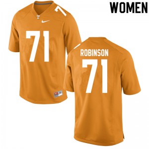 Womens James Robinson Orange Tennessee Vols #71 University Jerseys