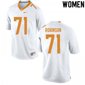Women's James Robinson White Tennessee #71 Stitched Jersey