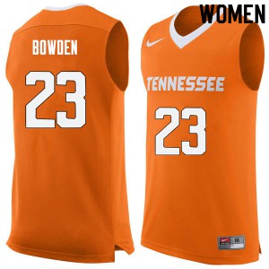 Womens Jordan Bowden Orange Tennessee Volunteers #23 Basketball Jersey